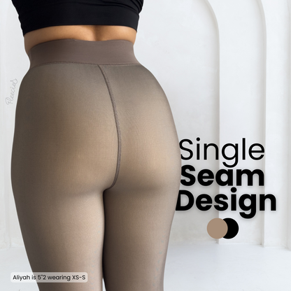 See-through Fleece-lined Tights