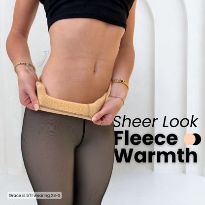 See-through Fleece-lined Tights